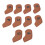 (Light Brown) 10PCS Waterproof PU Golf Head Covers Set Beige 5