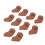 (Light Brown) 10PCS Waterproof PU Golf Head Covers Set Beige 4