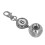 (Gray) Pool Cue Tip Repair Tool Retractable Key Ring Gray 2