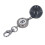 (Black) Pool Cue Tip Repair Tool Retractable Key Ring Gray 3