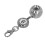(Gray) Pool Cue Tip Repair Tool Retractable Key Ring Gray 4