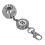 (Gray) Pool Cue Tip Repair Tool Retractable Key Ring Gray 5