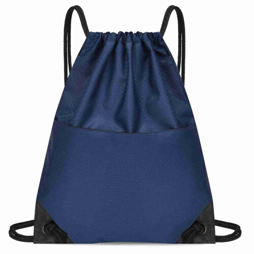 Waterproof Drawstring Backpack Oxford Cloth Zip Pocket