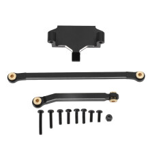 (Black) Servo Mount Steering Links Set Aluminum for HOBBYPLUS 1/18 4WD CP18P