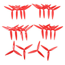 (Red) 10 Pairs 7040 3 Blade Propeller for 7inch 8inch FPV Drone Black