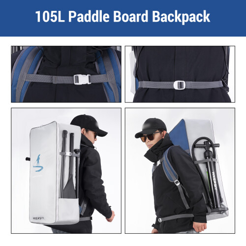 105L Paddle Board Backpack Waterproof Oxford Cloth SUP Bag 1