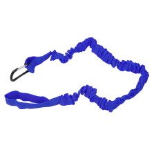 (Blue) Kayak Paddle Rope Leash Elastic Nylon Coiled Strap Blue