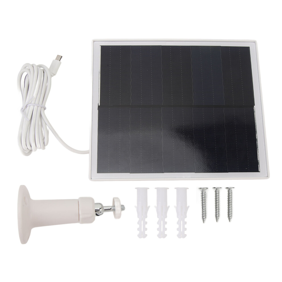 (White) 6W 5V Monocrystalline Solar Panel Ip65 Waterproof Slim Charger Monitor White 643505221367