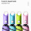 8K Solid Color 3-Fold Windproof Sun Umbrella 360 Rotating Hook 5