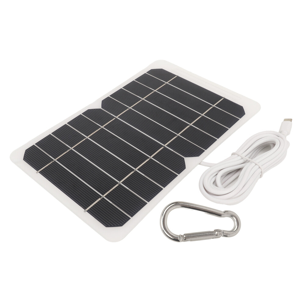 5W 5V Solar Panel Type C Monocrystalline Portable For Doorbell Camera 643505226089