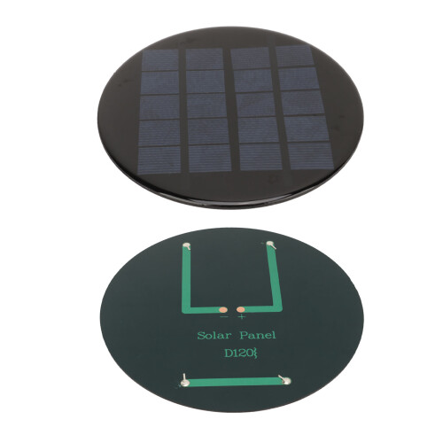 Mini Round Solar Cell Panel 1.1W 5V 120mm Rechargeable 3.7V Module 1