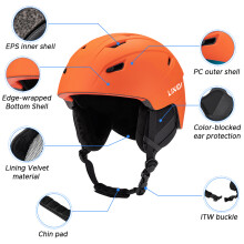 Warm Ski Helmet Adjustable Lightweight Snowboard Helmet