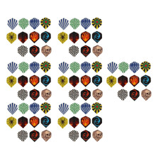 77Pcs Dart Flights PET Replacement Wings for Steel/Soft Tip Darts