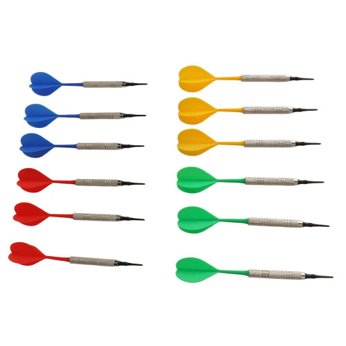 12PCS Soft Tip Darts Set with 100PCS Tips for Plastic Dartboard 1