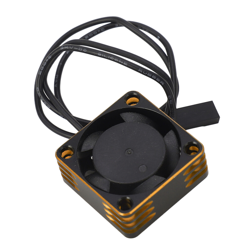 () Rc Motor Cooling Fan 25X25mm Aluminum Brushless Esc High Speed Gold/Red 643505234589