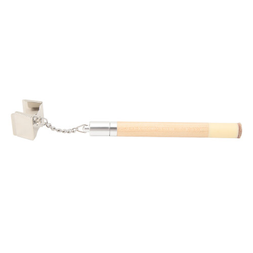 Billiard Pool Chalk Holder 2 in 1 Cue Tip Pricker Silver