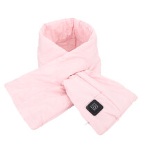 (Pink) USB Heating Neck Pad Adjustable Temperature Pink Heated Scarf Winter