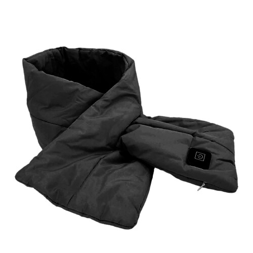 (Black) USB Heating Neck Pad Adjustable Temperature Pink Heated Scarf Winter 2