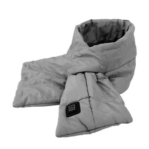 (Grey) USB Heating Neck Pad Adjustable Temperature Pink Heated Scarf Winter 1