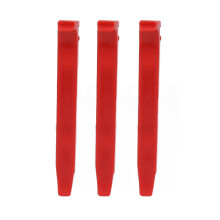 (Red) 3 Pcs Bike Tire Lever PC Glass Fiber 16mm Anti Slip Prying Rod Black