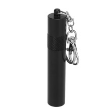 (Black) Cue Tip Pick Tool Aluminium Alloy Black with Keychain