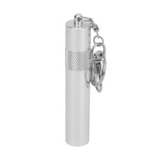 (Silver) Cue Tip Pick Tool Aluminium Alloy Black with Keychain
