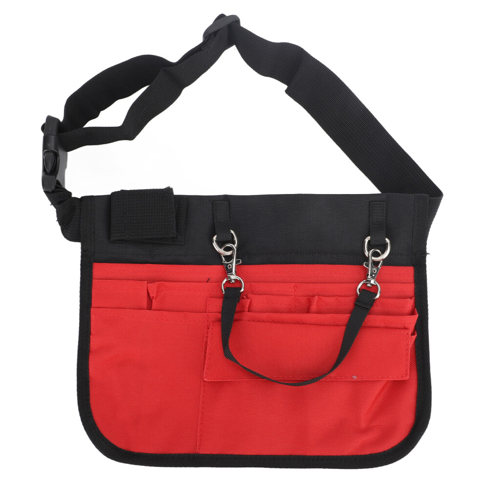 Red (Red) Nurse Fanny Pack Multi Compartment Medical Waist Pouch