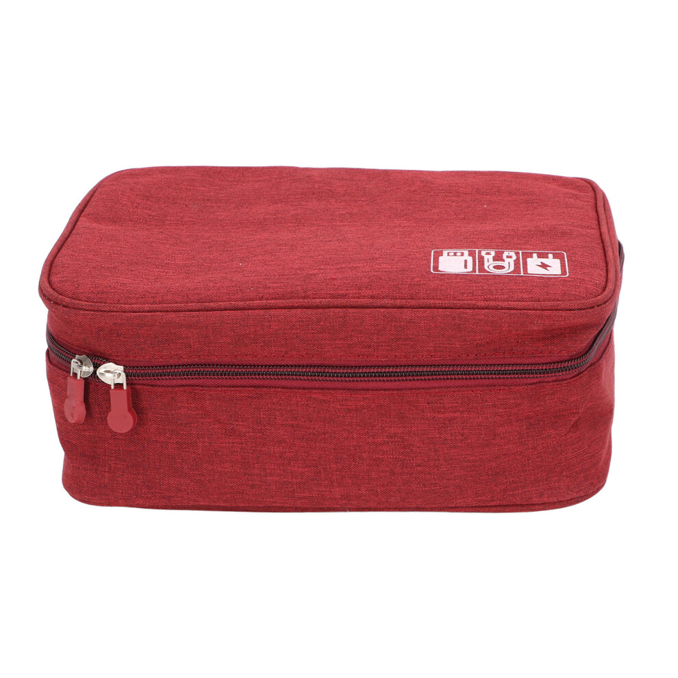(Wine ) Charger Bag For Mobile Hdd Laptop Power Cord Red 643505229400