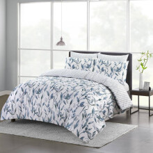 (Mint Blue, Double) Printed Duvet Cover Set with Pillow Cases Super Soft Fluffy Quilt Covers Bedding Sets Single Double King Super King Bed Size