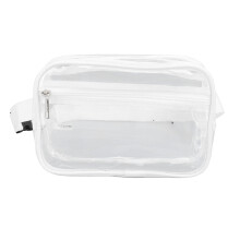(White) Clear Waterproof Sling Bag Large Capacity Adjustable Strap PVC