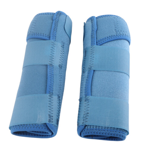 (S) 1 Pair Horse Sports Boots Blue Protective Breathable Hook Loop 1