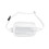 (White) Clear Waterproof Sling Bag Large Capacity Adjustable Strap PVC 4