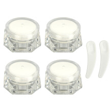 4Pcs Cream Jar Diamond Refillable Travel Plastic Makeup Container
