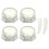 4Pcs Cream Jar Diamond Refillable Travel Plastic Makeup Container 1