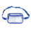 (Blue) Clear Waterproof Sling Bag Large Capacity Adjustable Strap PVC 4