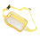 (Yellow) Clear Waterproof Sling Bag Large Capacity Adjustable Strap PVC 2