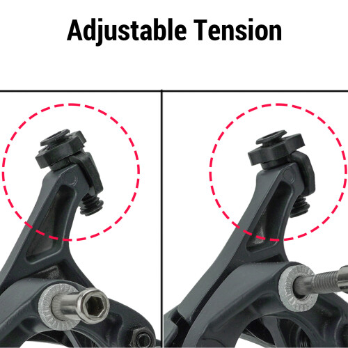 Bicycle Brake Caliper Set with Levers Cable for Road Fixed Gear