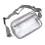 (Gray) Clear Waterproof Sling Bag Large Capacity Adjustable Strap PVC 3