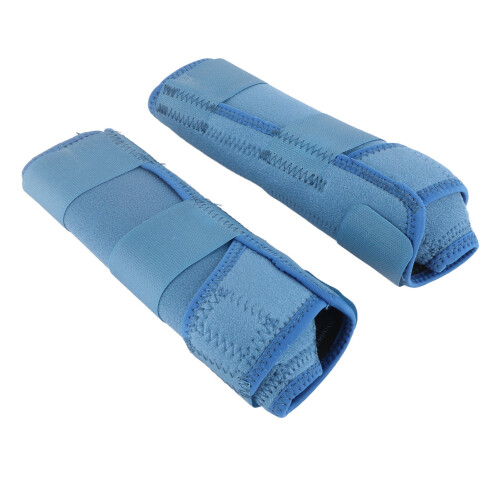 (S) 1 Pair Horse Sports Boots Blue Protective Breathable Hook Loop 2