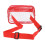 (Red) Clear Waterproof Sling Bag Large Capacity Adjustable Strap PVC 5