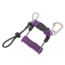 (Purple) Diving Hook Rope Stainless Steel Flexible Anti-Lost Camera Rope