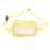 (Yellow) Clear Waterproof Sling Bag Large Capacity Adjustable Strap PVC 4