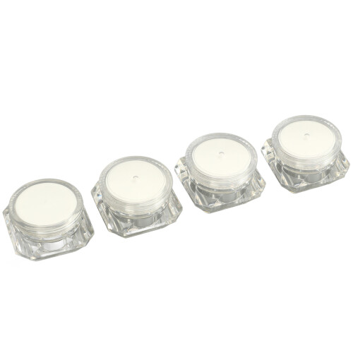 4Pcs Cream Jar Diamond Refillable Travel Plastic Makeup Container 1