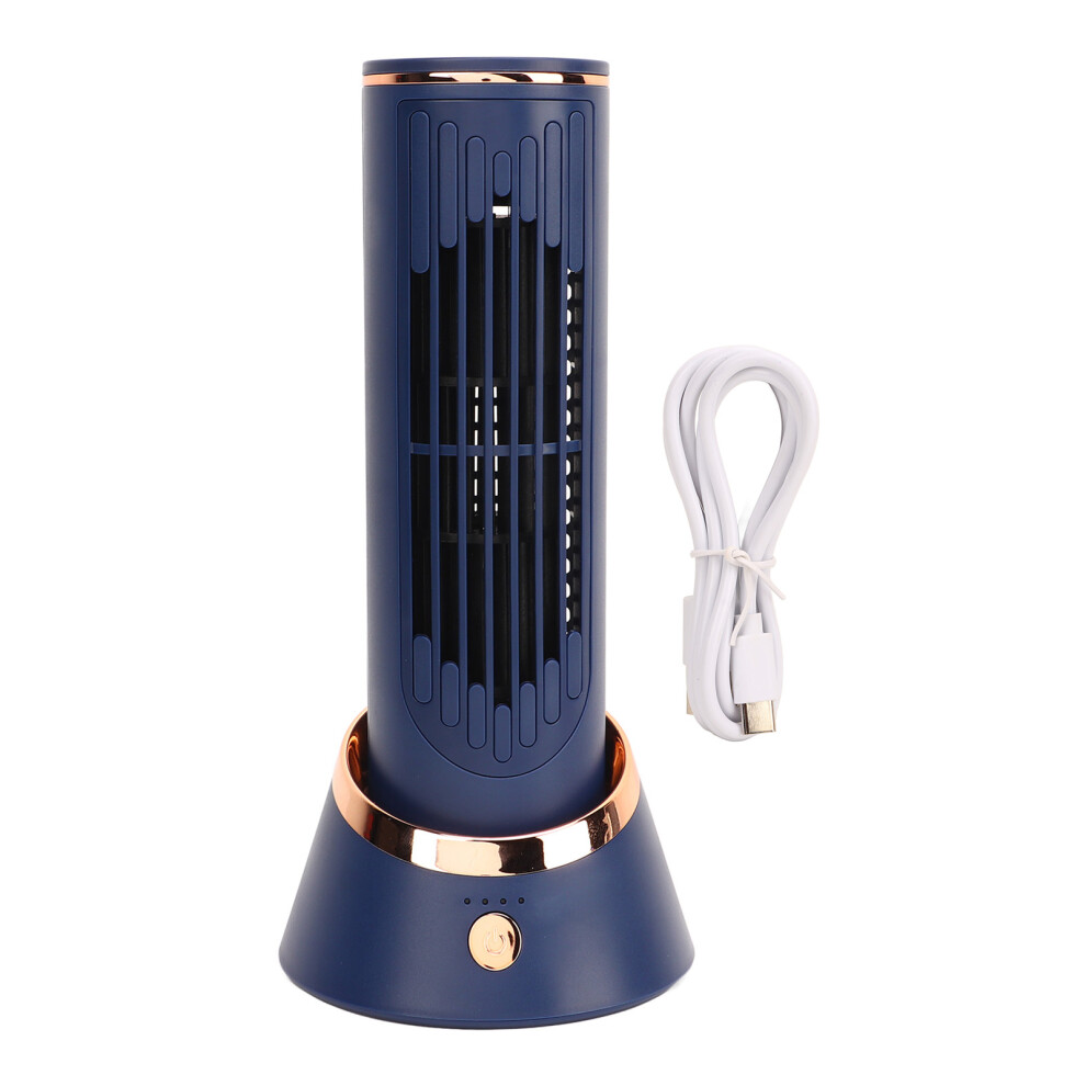 Mini Tower Fan 5V 2A Type C 4000Mah 3 Speed Quiet Blue 643505244502