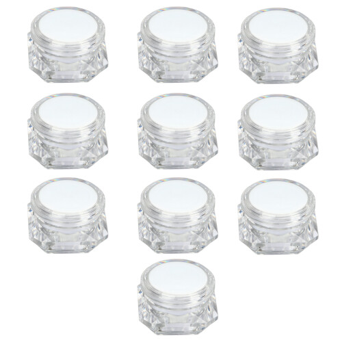 10 PCS Diamond Plastic Jars Reusable Leakproof Cream Lotion 1