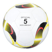 5 Soccer Ball PVC Corn Pattern Elastic White Kids Adults