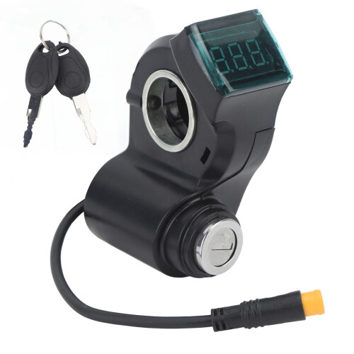 Electric Scooter Handlebar Switch Lock 10 Inch ABS 3 Pin Waterproof