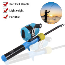 Kids Fishing Pole and Reel Set with Hooks, Lures, Tackle Box