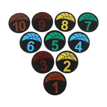 Flat Cones Spot Markers Set Soccer Basketball Training Numbers 1-10