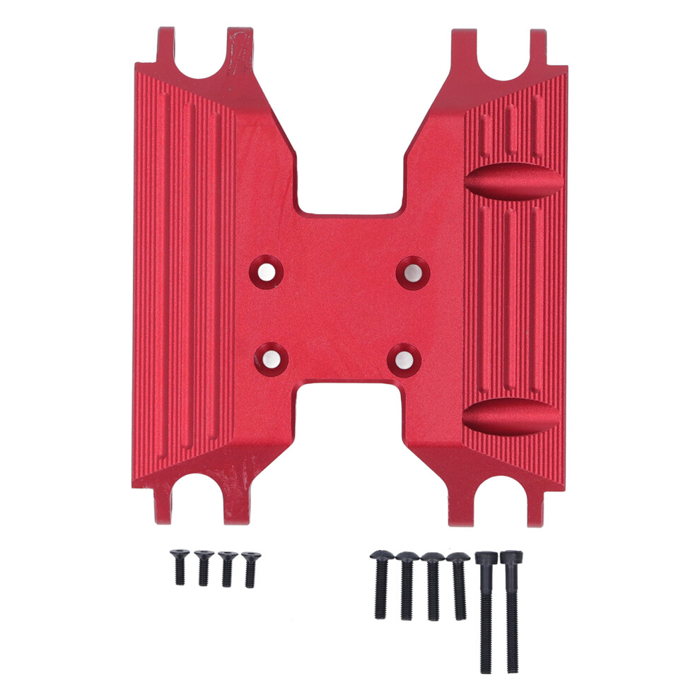 (Red) Rc Gear Box Base Aluminum Alloy Skid Plate 1/18 Utb18 Capra 643505254013